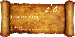 Labritz Olga névjegykártya